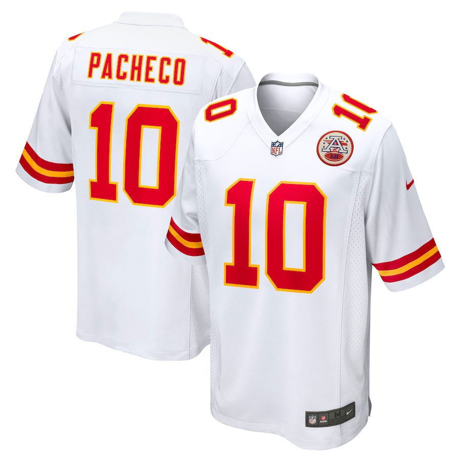 Men Kansas City Chiefs #10 Isiah Pacheco Nike White Away Game Player NFL Jersey